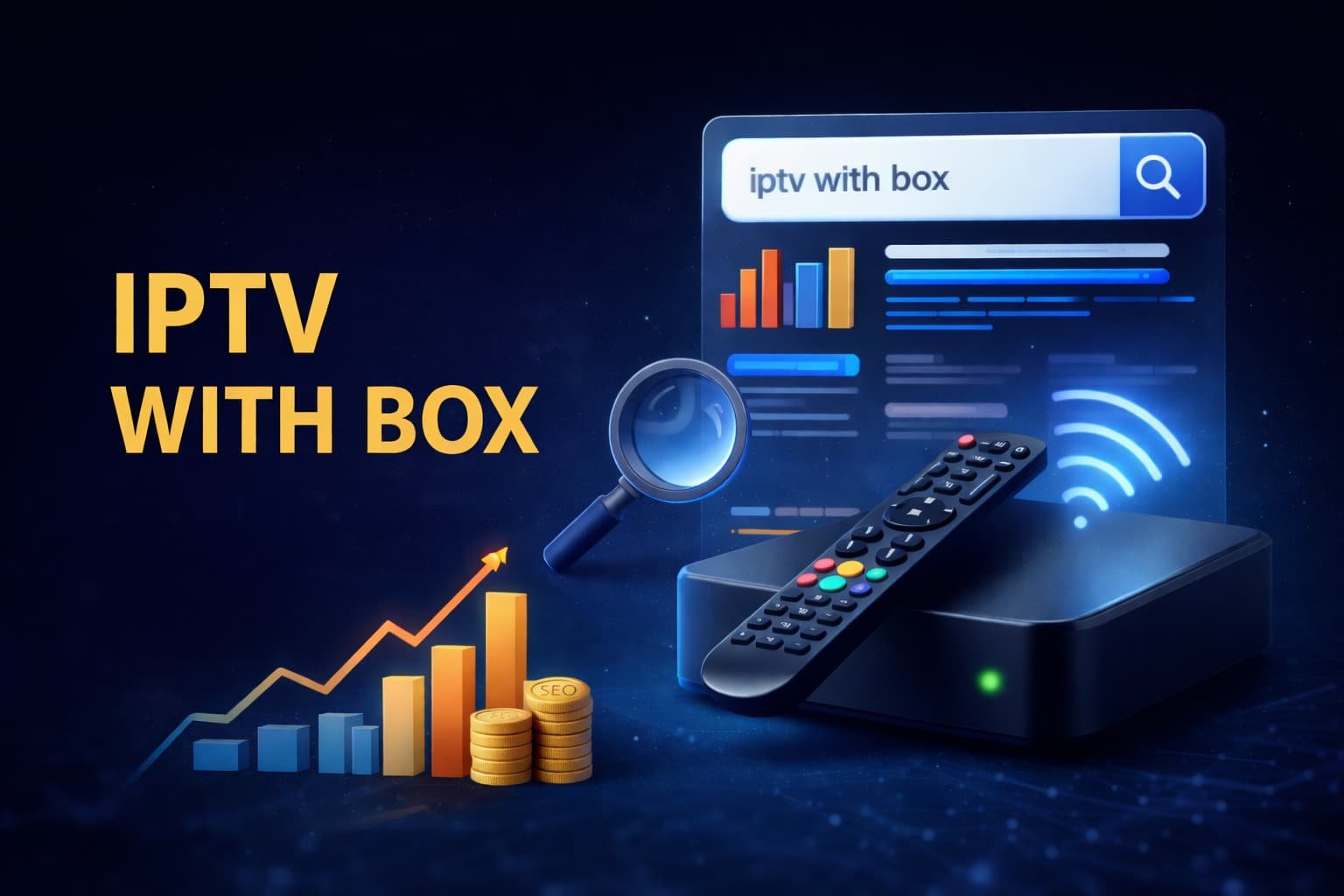 IPTV with box setup for stable live TV streaming on smart TVs